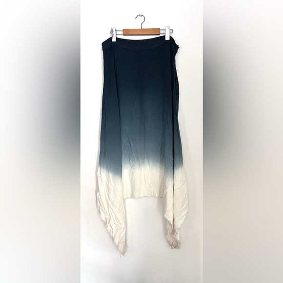 Anthropologie La Vi Skirt Womens Large Ombre Midi Long Sides Stretch Loose - Picture 3 of 6
